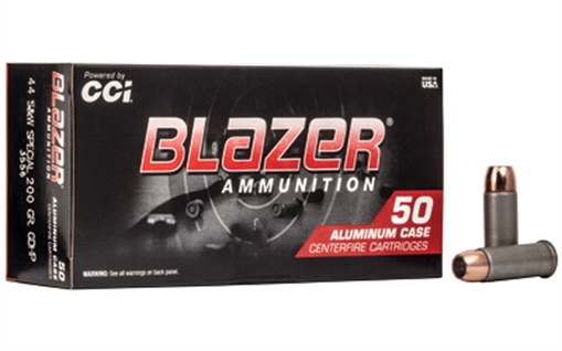 Picture of Blazer Ammunition Blazer, 44 Special, 200 Grain, Jacketed Hollow Point, 50 Round Box 07668301 3556