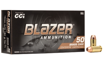 Picture of CCI Blazer Brass Handgun 10mmAuto 180gr Full Metal Jacket 50 Per Box/20 Case 5221