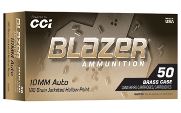 Picture of Blazer Ammunition Blazer Brass Hollow Point, 10MM, 180 Grain, Jacketed Hollow Point, 50 Round Box 5251