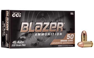 Picture of Blazer Ammunition Blazer Brass, 45 ACP, 230 Grain, Full Metal Jacket, 50 Round Box 5230