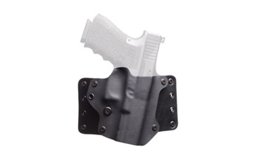 Picture of BlackPoint Tactical Leather Wing OWB Holster, Fits Glock 19/23/32, Right Hand, Black Kydex & Leather, with 1.75" Belt Loops, 15 Degree Cant 100079