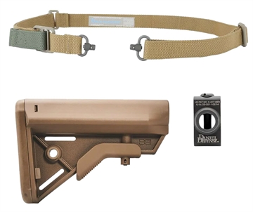Picture of BLUE FORCE ARMY SLING KIT VCAS-PB-125-AA-BK P-RAIL-PB-BK BUTTSTOCK-B5BRAVO-BK COYOTE BROWN 814520018243