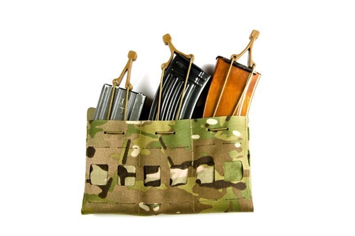 Picture of Blue Force Gear-Mag NOW! Pouch - Triple M4 Mag - Open top bungee retention - Black HW-M-MN-M4-3-BK