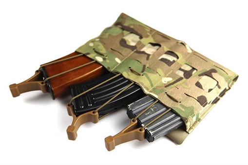 Picture of Blue Force Gear-Mag NOW! Pouch - Triple M4 Mag - Open top bungee retention -Coyote Brown HW-M-MN-M4-3-CB