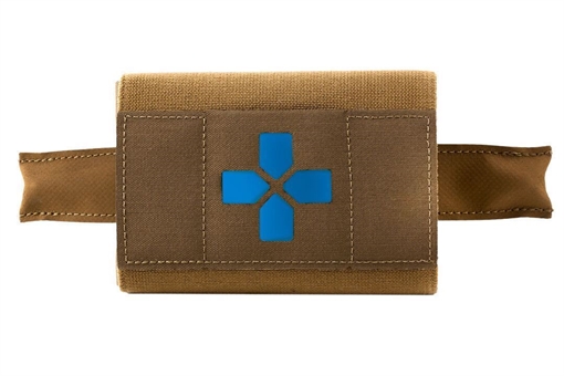 Picture of Blue Force Gear Micro Trauma Kit NOW! MOLLE Mounted Helium Whisper Empty (no medical contents) Coyote Brown HW-TKN-MTKN-EMPTY-CB