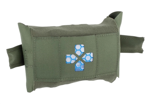Picture of Blue Force Gear Micro Trauma Kit NOW! MOLLE Mounted Helium Whisper Empty (no medical contents) OD Green HW-TKN-MTKN-EMPTY-OD