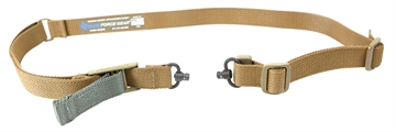 Picture of Blue Force Gear Vickers 221 Sling, 2-To-1 Point Sling, Coyote Brown, RED Swivel, Molded Acetal Adjuster VCAS-2TO1-RED-125-AA-CB VCAS2TO1RED125AACB