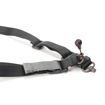 Picture of Blue Force Gear Vickers 221 Sling, Padded, 2-To-1 Point Sling, Black, RED Swivel, Molded Acetal Adjuster VCAS-2TO1-RED-200-AA-BK VCAS2TO1RED200AABK