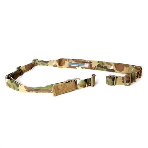 Picture of Blue Force Gear Vickers Sling, Padded, 2-Point Combat Sling, Multi-Cam, Molded Acetal Adjuster, No Quick Release, Attached with TriGlide instead of Loop Lock VCAS-200-OA-MC