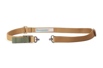 Picture of Blue Force Gear Vickers, 2 Point Combat Sling, Push Button Swivels, 54" with Adjuster Tightened, Coyote, 1.00" Webbing VCAS-PB-125-AA-CB