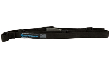 Picture of Blue Force Gear Vickers ONE Sling, 2-Point Combat Sling, 54" with Adjuster Tightened, Black, 1" Webbing, Attached with TriGlide, Hardware Not Included VCAS-100-OA-BK