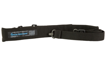 Picture of Blue Force Gear Vickers, Padded 2-Point Combat Sling, Push Button Swivels, 54" with Adjuster Tightened, Black, 1.00" Webbing VCAS-PB-200-AA-BK