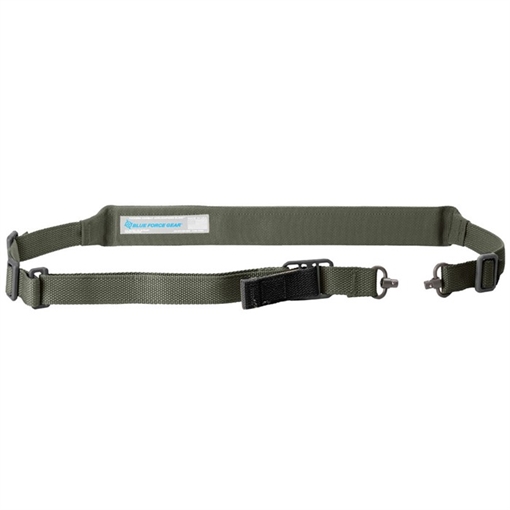 Picture of Blue Force Gear Vickers, Padded 2-Point Combat Sling, Push Button Swivels, 54" with Adjuster Tightened, Ranger Green, 1.00" Webbing VCAS-PB-200-AA-RG