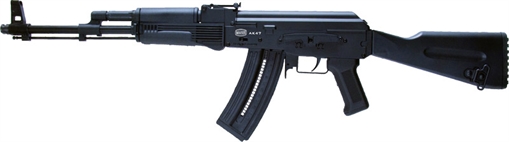 Picture of Mauser Rimfire AK-47 22 LR 24+1 16.50" Barrel, Steel Receiver, Black Metal Finish, Adjustable Rear Sight, Black Wood Furniture 4070024