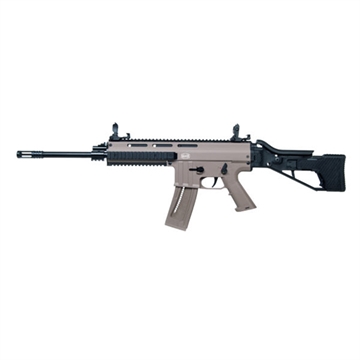 Picture of Mauser Rimfire M-15 22 LR 22+1 16.50" Barrel w/Flash Hider, Steel Receiver w/Tan Finish, Flip Up Front & Rear Sights, Side Folding Stock w/Adjustable Cheekrest, Manual Thumb Safety 4150014