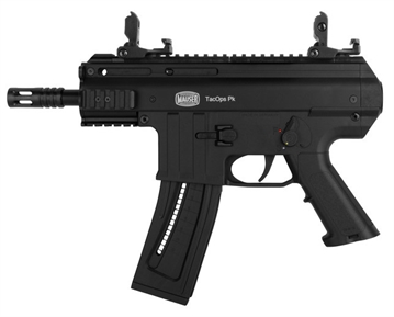 Picture of Blue Line Solutions TacOps Pk 22 LR 22+1 5" Black Anodized Steel Barrel, Picatinny Rail Receiver, Black Aluminum Frame w/Picatinny Rail 4150043