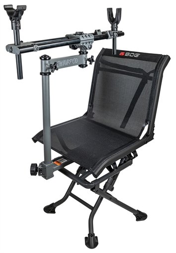 Picture of Bog-Pod ChairPod Chair with Rotating Gun Mount, 4 Legs, Black, Aluminum Frame, 41" Max Height 1100475