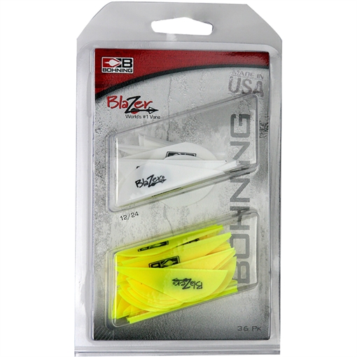 Picture of Bohning Bohning Blazer Vane Combo White/Neon Yellow 36 pk. 101050WH/NY