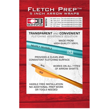 Picture of Bohning Bohning Fletch Prep Wraps 5 in. Small Clear 30 pk. 502092CL
