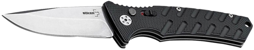 Picture of Boker Plus Strike Auto Pocket 3.35" Drop Point Plain Black D2 Steel Blade Aluminum Handle 01BO457