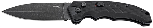 Picture of Boker Intention II 3.35" Folding Dagger Plain D2 Steel Blade Black G10 Handle 01BO796