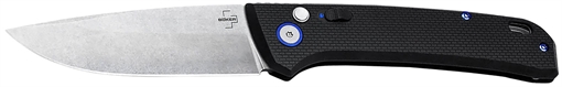 Picture of Boker FRND 3.35" Drop Point Plain Stonewashed D2 Steel Blade 4.52" Black Grivory Handle 01BO920