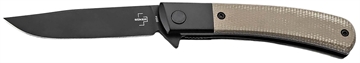 Picture of Boker Modern Gentleman 2.95" Plain Black Nitro-V Blade Green Micarta Handle 01BO931