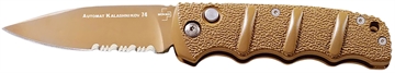 Picture of Boker Kalashnikov 3.35" Spear Point Plain/Serrated Desert D2 Steel Blade Aluminum Handle 01KALS103