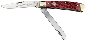 Picture of Boker Trapper 2.0 Clip Point/Spey Plain D2 Steel Blade Red Jigged Bone Handle 110825