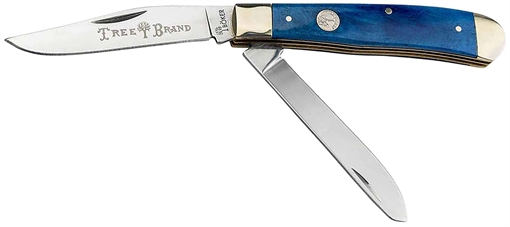 Picture of Boker Trapper 2.0 Clip Point/Spey Plain D2 Steel Blade Blue Jigged Bone Handle 110828