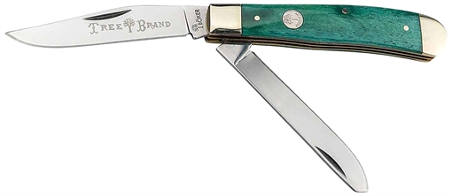 Picture of Boker Trapper 2.0 Clip Point/Spey Plain D2 Steel Blade Smooth Green Bone Handle 110829