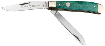 Picture of Boker Trapper 2.0 Clip Point/Spey Plain D2 Steel Blade Smooth Green Bone Handle 110829