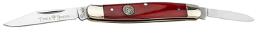 Picture of Boker Pen Knife Traditional Pen/Spear Plain D2 Steel Blade Smooth Red Bone Handle 110844