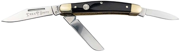 Picture of Boker Stockman Traditional Large Clip Point/Sheepsfoot/Spey Plain D2 Steel Blade Brown Jigged Bone Handle 110857