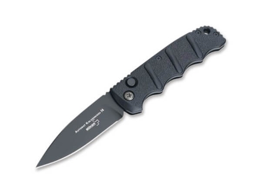 Picture of Boker Kalashnikov Pocket 3.35" Plain D2 Steel Blade Black Aluminum Handle 01KALS99