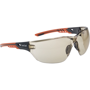 Picture of Bolle NESS+ SAFETY SPECTACLES PC CSP BROWN PLATINUM PC TPR RIMLESS NESSPCSP