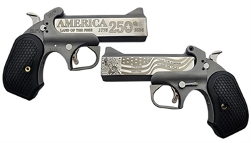 Picture of Bond Arms 250th Derringer .45 Colt/410 ga 2rd Capacity 4.25" Stainless Barrel Rough Finish B6 Extended Grip BA250th - 45/410 BA250TH45410