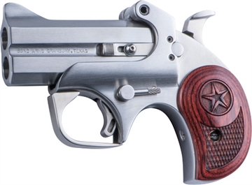 Picture of Bond Arms Texas Defender 357 Mag/38 Sp 2rd 3" Barrel, Stainless Metal Finish, Rosewood Grip, Blade Front/Fixed Rear Sights, Manual Safety BATD