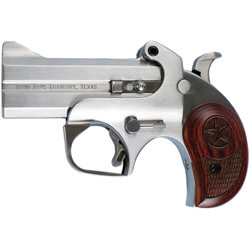 Picture of Bond Arms Century 2000 45 Colt (LC)/410 Gauge 2rd 3.50" Stainless Steel Double Barrel & Frame, Auto Extractor & Rebounding Hammer, Blade Front/Fixed Rear Sights, Rosewood Grip, Manual Safety BAC2K