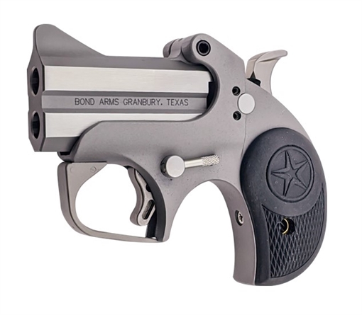 Picture of Bond Arms Roughneck, Derringer, 357 Magnum/38 Special, 2.5" Barrel, Steel, Silver, Rubber Grips, Fixed Sights, 2 Rounds, With Trigger Guard BARN-357/38