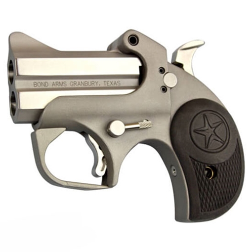 Picture of Bond Arms BARN Roughneck 9mm Luger 2rd 2.50" Stainless Steel Double Barrel w/Bead Blasted Frame, Blade Front/Fixed Rear Sights, Rebounding Hammer, Rubber Grip, Manual Safety BARN BARN9MM