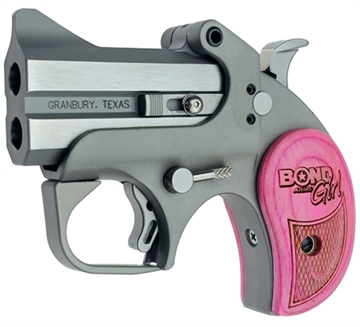 Picture of Bond Arms "Bond Arms Girl" Roughneck Handgun .357 Mag/.38 Spl 2rd Capacity 2.5'' Barrel Pink Bond Arms Girl Wood Grips BARN - BG - 357/38 BARN-BG-357MAG