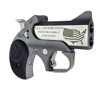 Picture of BOND ARMS ARMS 30TH ANNIVERSARY ENGRAVED ROUGH SERIES 45LC/410 3IN FLAT SIDED STAINLESS STEEL BARREL STAINLESS STEEL FRAME WITH ROUGH SERIES FINISH TRIGGER GUARD AND RUBBER PANEL GRIPS LIMITED EDITION    BA30TH-45LC/410