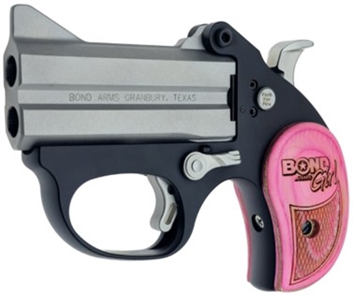 Picture of BOND ARMS STINGER BOND ARMS GIRL HGD 380ACP 3IN BBL O/U ALUMINUM SS MATTE FRAME PINK WOOD GRIPS BASL - BG - 380ACP BASL-BG-380ACP