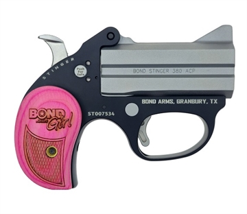 Picture of BOND ARMS STINGER BOND ARMS GIRL HGD 380ACP 3IN BBL O/U ALUMINUM SS MATTE FRAME PINK WOOD GRIPS BASL - BG - 380ACP BASL-BG-380ACP