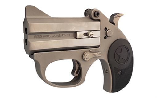 Picture of Bond Arms Stinger, Derringer, 22 LR, 3" Barrel, Stainless Steel, Silver, Nylon Grips, Fixed Sights, Manual Safety, 2 Rounds, With Trigger Guard BASRS-22LR BASRS - 22LR
