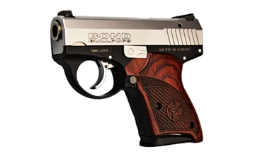Picture of Bond Arms BABP BullPup9 Micro-Compact Frame 9mm Luger 7+1, 3.35" Stainless Steel Barrel, Stainless Serrated Steel Slide, Black Aluminum Frame, Engraved Rosewood Grips BABP BABP 9MM