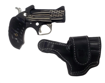 Picture of BOND ARMS OLD GLORY BLACK HGD 45/410 3.5 IN O/U BBL CKOTE TRIGGER GUARD ASH GRIPS W/ BLK HOLSTER BAOGPB