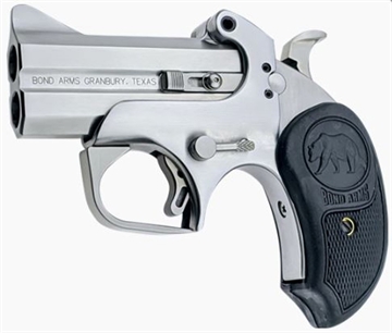 Picture of Bond Arms BAPB Papa Bear 45 Colt (LC)/410 Gauge 2rd 3" Stainless Steel Double Barrel & Frame, Auto Extractors & Rebounding Hammer, Blade Front/Fixed Rear Sights, Extended Rubber Grip, Manual Safety BAPB BAPB 45 COLT/410