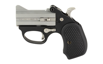 Picture of Bond Arms Stinger, Derringer, 22 WMR, 3" Barrel, Aluminum, Silver, B6 Resin Grips, Fixed Sights, Manual Safety, 2 Rounds, With Trigger Guard BASL-FB-22Mag BASL - FB - 22MAG